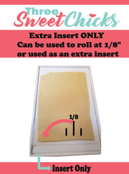 3 in 1 Cookie Rolling Dough Tray System Roll at 1/2", 3/8", 1/4"