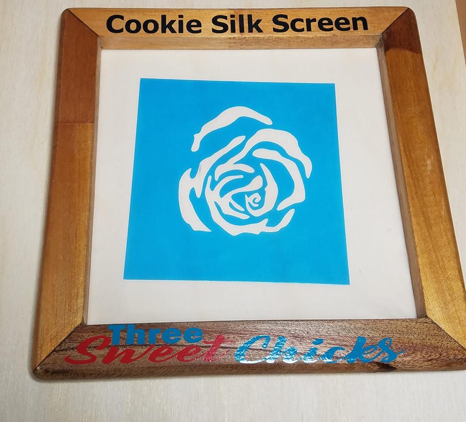 Stencil Holder Cookies, Stencil Frame Cookie