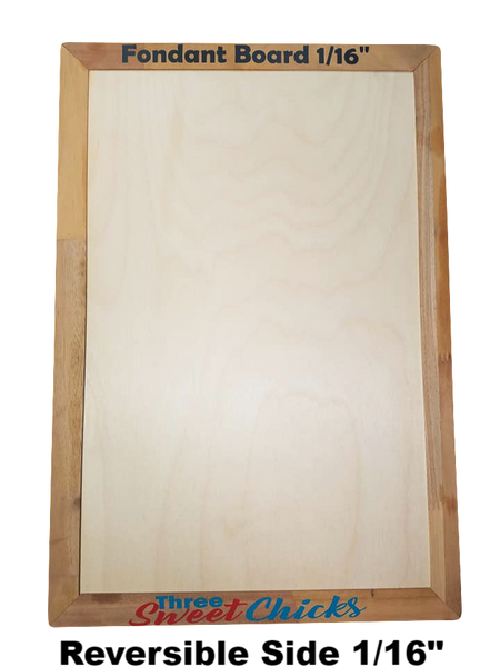 Large 11"x 17" Fondant Board, Dual Sided:  1/16" & 1/8" Thicknesses