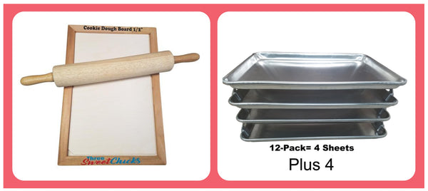 Cookie Dough/Fondant Wood Rolling Board, inside working area 11" x 17"