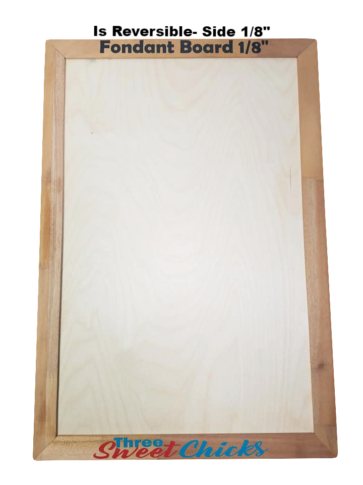 Large 11"x 17" Fondant Board, Dual Sided:  1/16" & 1/8" Thicknesses
