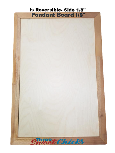 Large 11"x 17" Fondant Board, Dual Sided:  1/16" & 1/8" Thicknesses