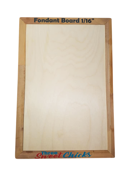 Mini 6" x 10" Fondant Board,  Dual Sided:  1/16" & 1/8" Thicknesses